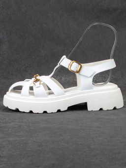 08-PEAG54-1 WHITE Босоножки женские (натуральная кожа) - Фабричный китай фото 6