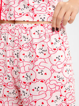 Комплект женский (жакет, шорты) розовый с медведями - Mark formelle фото 7