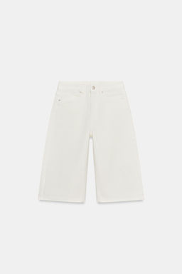 BERMUDA DENIM TIRO MEDIO ZW COLLECTION / Blanco - Zara фото 6