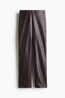 Pantalon revestido de corte recto - H&m фото 5