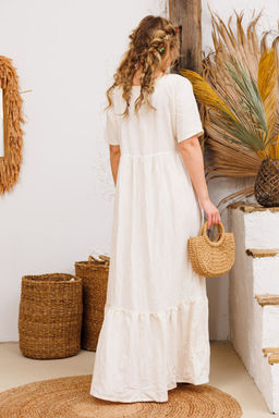 Платье AMORI 9735-Р молоко фото 2