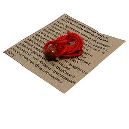 Браслет красная шерстяная нить с камнем Красная яшма - денежный магнит, притягивает энергии изобилия