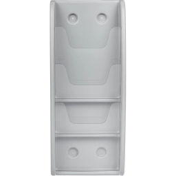 Лоток настенный односекционный Комус Штиль 3 отделения А4 верт. серый