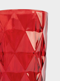 Стакан, 12 см, 340 мл, стекло, красный, Diamond color - Anna lafarg фото 5