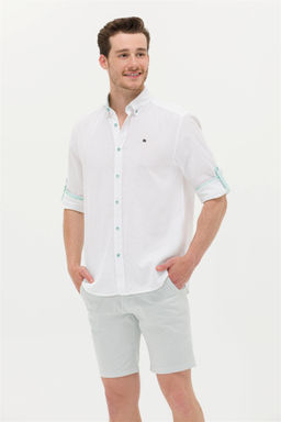 U. S. Polo Assn Мужская белая рубашка с длинным рукавом - U.s. polo assn фото 8