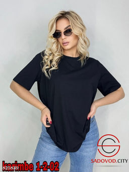 Футболка женская однотонная