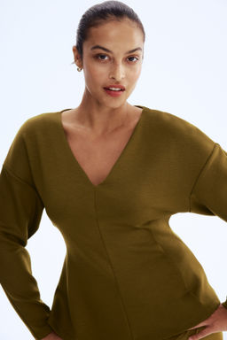 Top entallado efecto neopreno - H&m фото 8