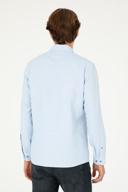 Мужская темно-синяя базовая рубашка с длинным рукавом Неожиданная скидка в корзине - U.s. polo assn фото 5