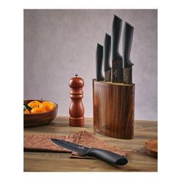 Подставка для ножей овальная Walmer Wood, цвет темное дерево  фото 5