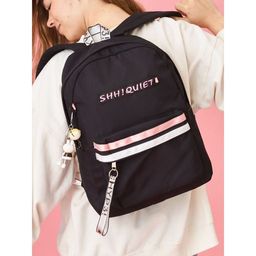 Рюкзак Shh! Quiet! black розово-белый