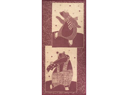 6с102.411ж1 Веселые медведи (слива2) Полотенце махровое 67х150см