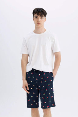 Regular Fit Desenli Cepli Sort Pijama Alt? - Defacto фото 3