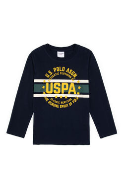 Erkek _ocuk Lacivert Bisiklet Yaka Sweatshirt