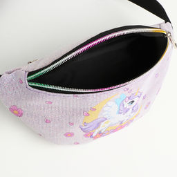 Сумка поясная детская на молнии «Выбражулька», сиреневая