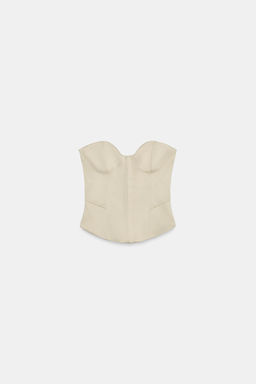 TOP CORSETERO SATINADO PALABRA DE HONOR / Arena