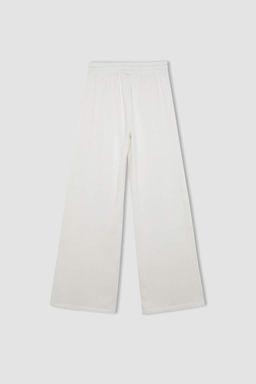 Стандартный крой, базовые спортивные штаны для бега с плоской талией, эластичные, широкие, длинные, из плотной ткани - Defacto фото 3