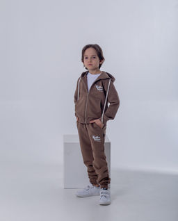 058П Детский костюм на молнии, беж