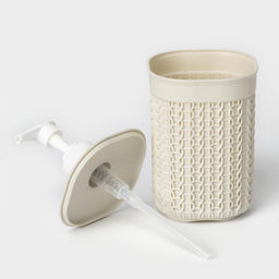 Дозатор для мыла «Вязание», 500 мл, белый ротанг