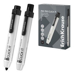 Маркер для доски автомат. ErichKrause "RW-700" пулевидный 2мм., черный (60830)