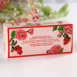 Набор варенья с сосновыми шишками 8 Марта, вкусы: имбирь, брусника, клюква, 30 г. x 3 шт.