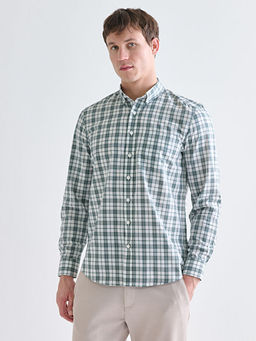 Regular Fit Uzun Kollu Ekose Poplin Erkek G?mlek