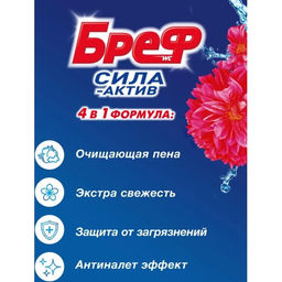 БРЕФ чист.блок д/унитаза 3х50гр СИЛА-АКТИВ Цветочная свежесть