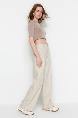 TRENDYOLMILLA Tas Wide Leg/Genis Paca Dokuma Pantolon TWOSS23PL00142 фото 7