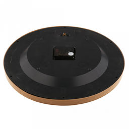 Часы настенные "Гран-маркиз" д31-33см, h5,4см, мягкий ход, циферблат белый; цифры арабские, черный; корпус пластик, бежевый "под дерево", в коробке (Китай)