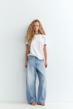 TRF MID-RISE BAGGY BALLOON JEANS