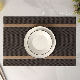 Цена за 12 шт. Салфетка сервировочная на стол Доляна «Рона», 45×30 см, коричневая