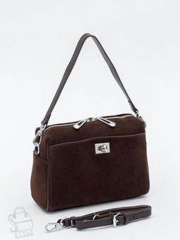 Сумка женская кожаная 6169Q coffee Polina&Eiterou