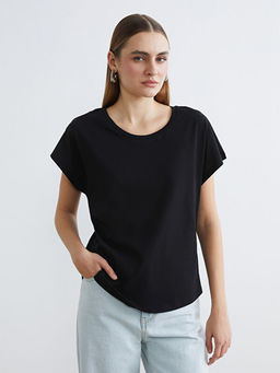 Bisiklet Yaka Kad?n Ti??rt