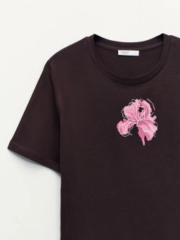 Футболка из хлопка с принтом / Zarina  фото 9