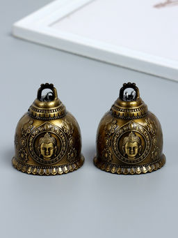 Набор колокольчиков «Будда», 2 шт., металл, 6×5×5 см