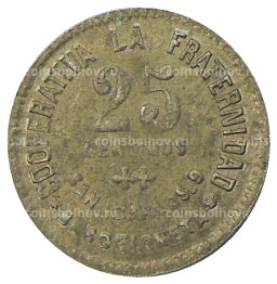 Монета 25 сентимо 1923 года Испания  Барселона