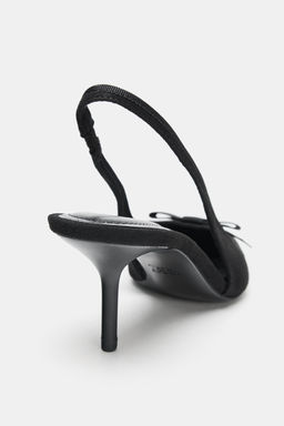 FABRIC SLINGBACK HEELS WITH BOW - Zara фото 6