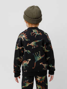 КР 301856/черный,динозавры жакет (бомбер) для мал