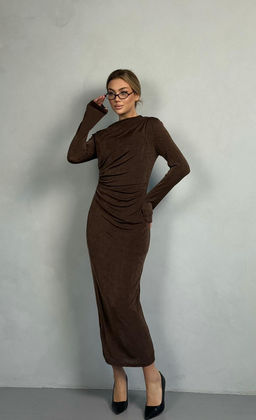 Платье #КТ1074, шоколадный - Dommod фото 7