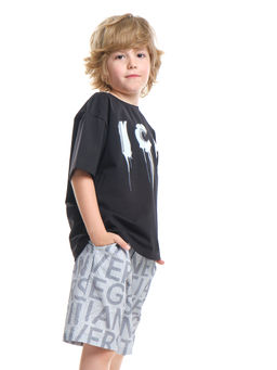 Футболка с принтом ICE 22-9014 черный - Mini maxi фото 5