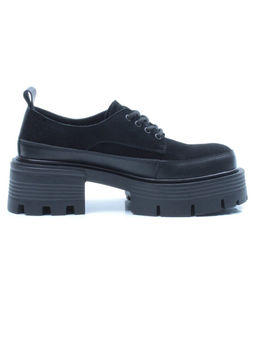 03-C1806-3 BLACK Полуботинки женские (натуральная замша)