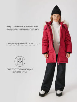 ACOOLA / Пальто детское для девочек Ida фуксия  фото 9