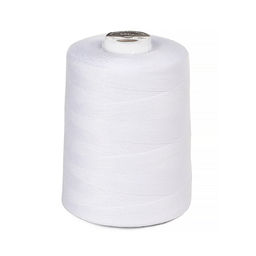 Нитки джинсовые 20/4 полиэстер 2000м цв.белый MAX