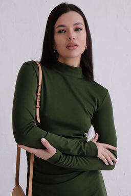 Платье облегающее тёмно-зелёное - Martichelli фото 2