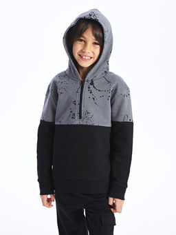 Renk Bloklu Uzun Kollu Erkek ?ocuk Hoodie - Waikiki фото 2