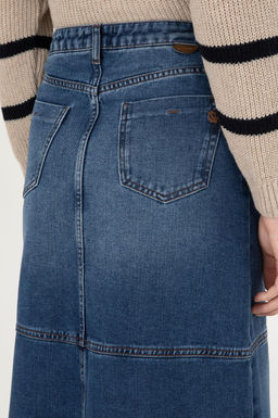 Юбка джинсовая U.S. Polo Assn синяя из хлопка с вискозой фото 5