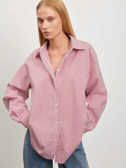 Рубашка в полоску - Emka фото 6