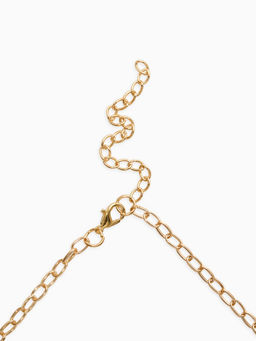 Колье на цепочке «Ракушка», L=40 см, белое в золоте