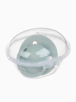 Соска-пустышка, от 6 мес., латекс, классическая, в контейнере, серо-зелёная, M&B