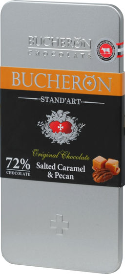 BUCHERON. Standart. Горький с соленой карамелью и пеканом 100 гр. жест.банка