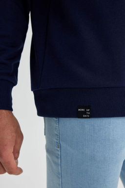 Толстовка с воротником-стойкой и принтом Comfort Fit - Defacto фото 7